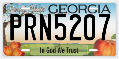 GA license plate PRN5207