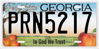 GA license plate PRN5217