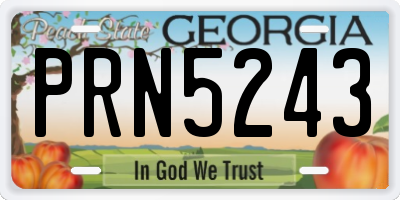 GA license plate PRN5243