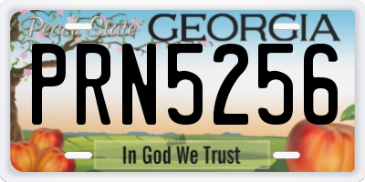GA license plate PRN5256