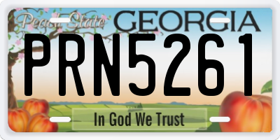 GA license plate PRN5261