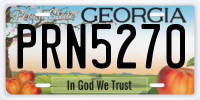 GA license plate PRN5270