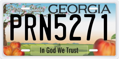 GA license plate PRN5271