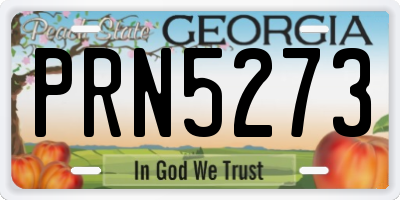 GA license plate PRN5273