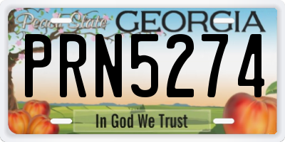 GA license plate PRN5274