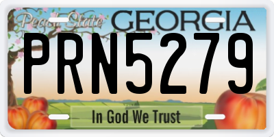 GA license plate PRN5279