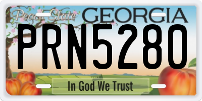GA license plate PRN5280