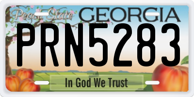 GA license plate PRN5283