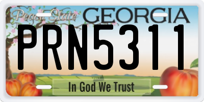 GA license plate PRN5311