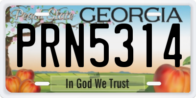 GA license plate PRN5314