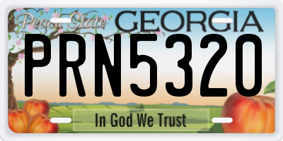 GA license plate PRN5320