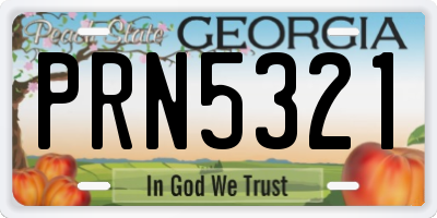 GA license plate PRN5321