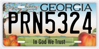 GA license plate PRN5324