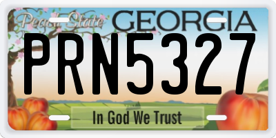 GA license plate PRN5327