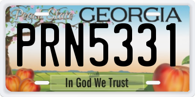 GA license plate PRN5331
