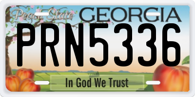 GA license plate PRN5336