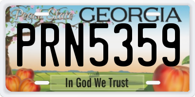 GA license plate PRN5359