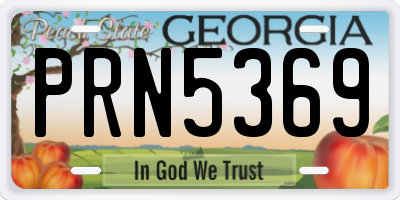 GA license plate PRN5369
