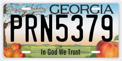 GA license plate PRN5379