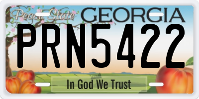 GA license plate PRN5422