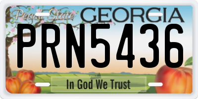 GA license plate PRN5436