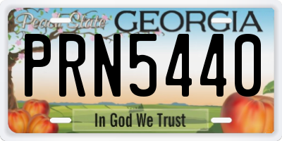 GA license plate PRN5440