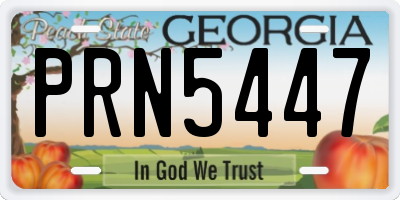 GA license plate PRN5447