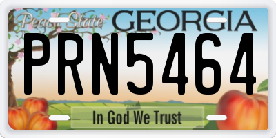 GA license plate PRN5464