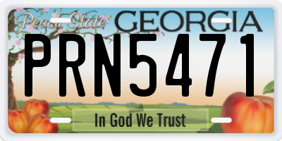 GA license plate PRN5471