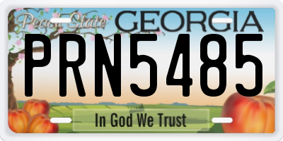 GA license plate PRN5485