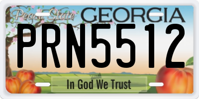 GA license plate PRN5512