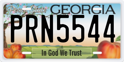 GA license plate PRN5544