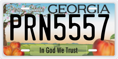 GA license plate PRN5557