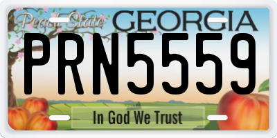 GA license plate PRN5559