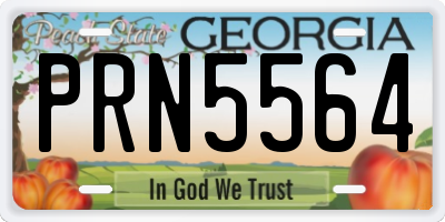 GA license plate PRN5564