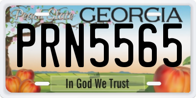 GA license plate PRN5565