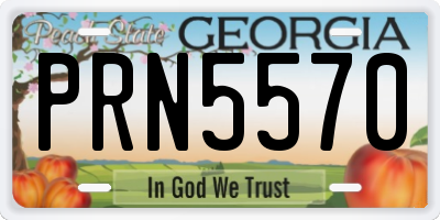 GA license plate PRN5570