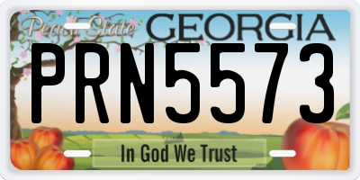 GA license plate PRN5573