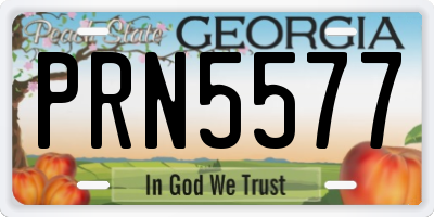 GA license plate PRN5577
