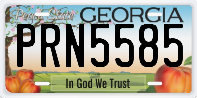 GA license plate PRN5585