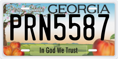 GA license plate PRN5587