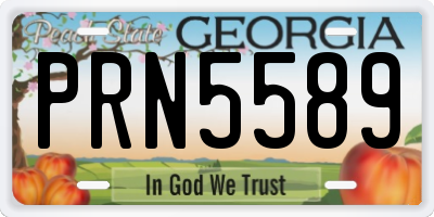 GA license plate PRN5589