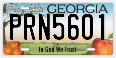 GA license plate PRN5601