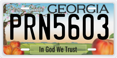 GA license plate PRN5603