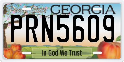 GA license plate PRN5609