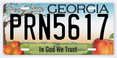 GA license plate PRN5617