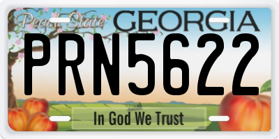 GA license plate PRN5622