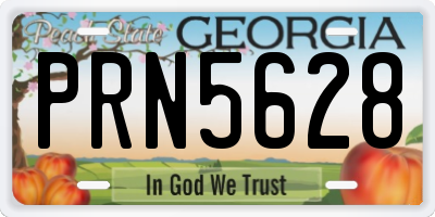 GA license plate PRN5628