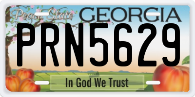 GA license plate PRN5629