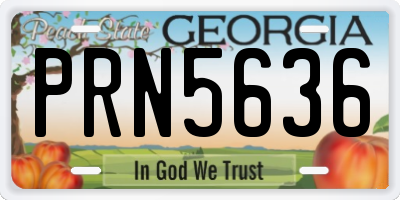 GA license plate PRN5636